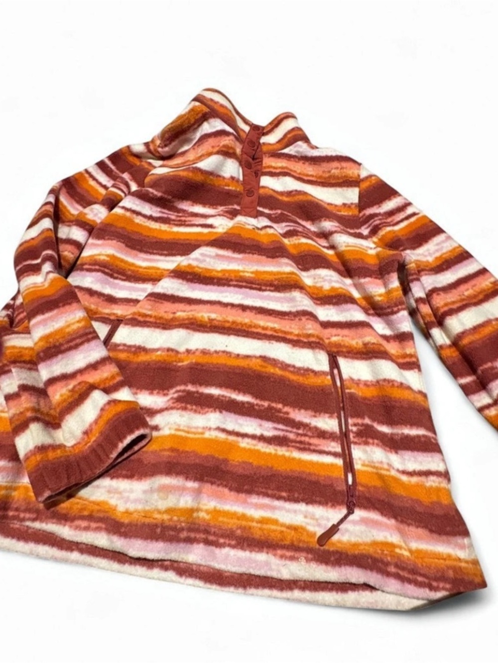 Free People FP Movement Hit The Slopes Printed Fleece Jacket Fleece Jacket Brown